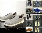 New Genia Men's Slip-On Loafers | Genuine Leather Luxury Sneakers with Sheepskin Lining | Premium Casual Driving Shoes | 6188