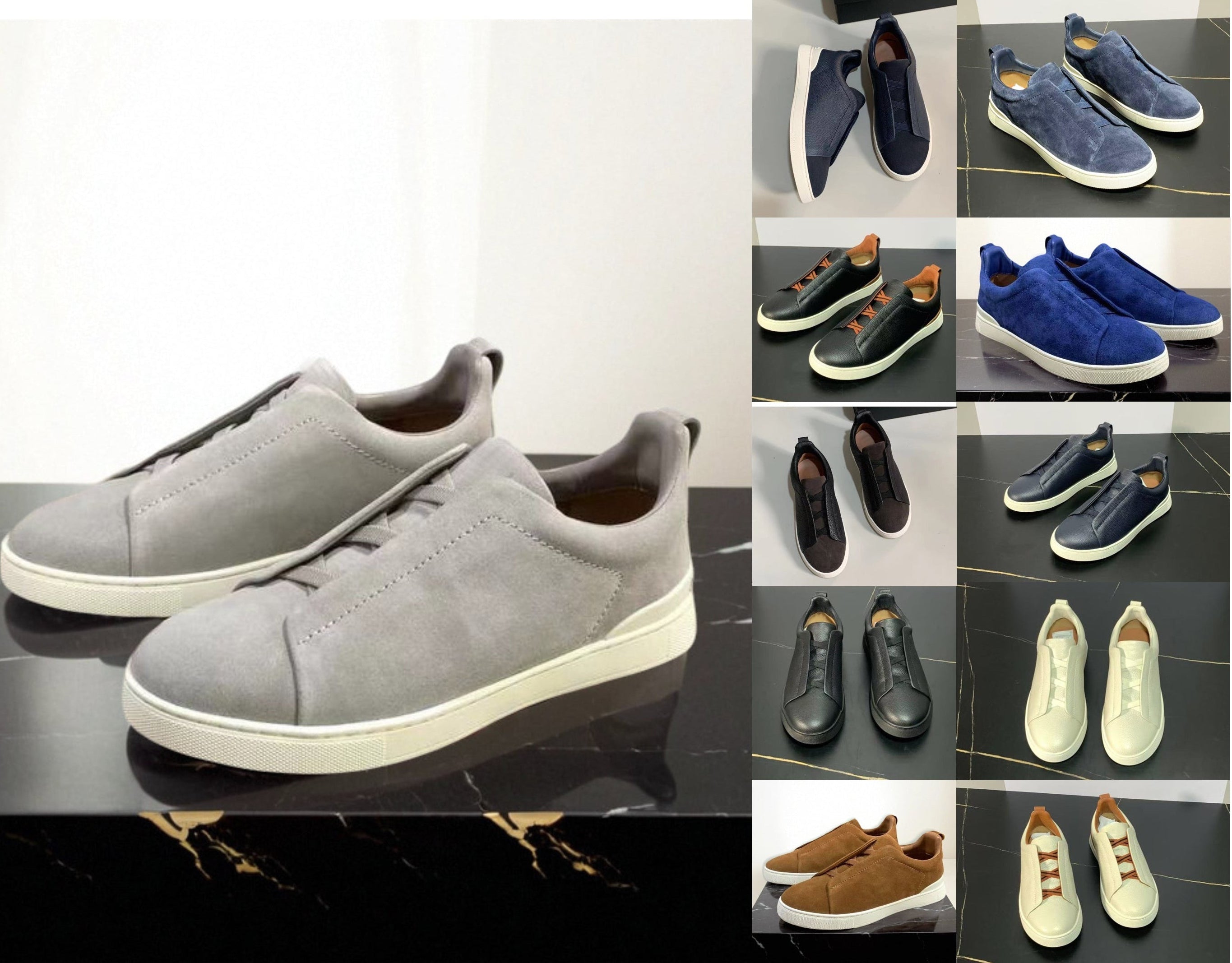 New Genia Men's Slip-On Loafers | Genuine Leather Luxury Sneakers with Sheepskin Lining | Premium Casual Driving Shoes | 6188