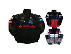 F1 Mercedes-Benz Full Embroidery Racing Jacket | Official Team Style Moto Jacket for Street & Track | BZ08