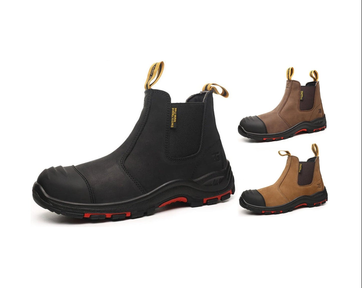 Zhengu Composite Toe Safety Shoes European Standard Slip-On Work Boots Anti-Puncture & Electrical Hazard Protection | L603