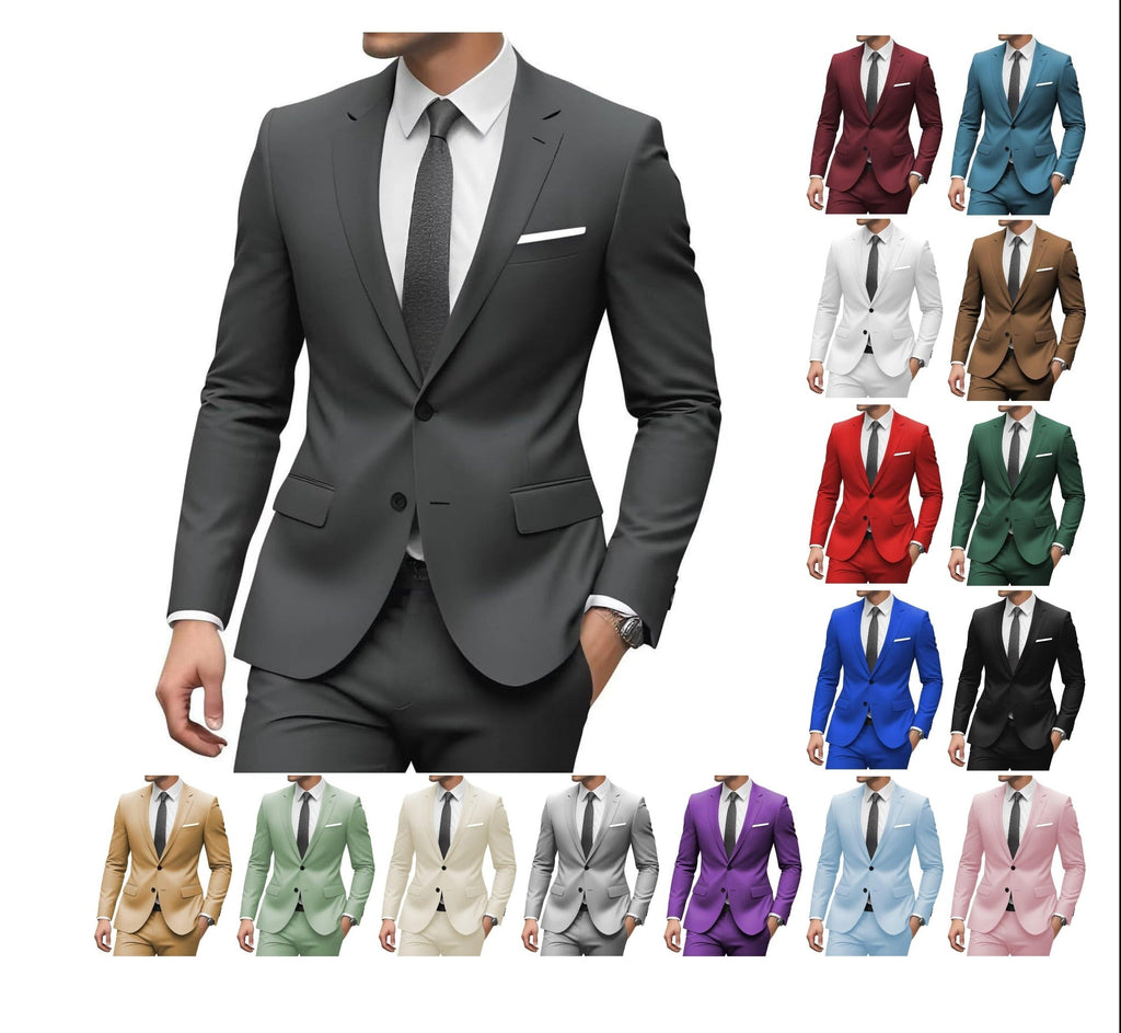 3-teiliger Herrenanzug mit Kragen für Hochzeitsfeiern und formelle Smokings, Jacke mit Hose, Weste, Anzug-Sets | 701 