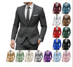 3-teiliger Herrenanzug mit Kragen für Hochzeitsfeiern und formelle Smokings, Jacke mit Hose, Weste, Anzug-Sets | 701 