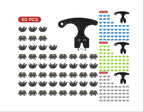 THESTRON Universal Golf Shoe Cleat Wrench & 4-Color TPU Replacement Spikes Kit | D-909