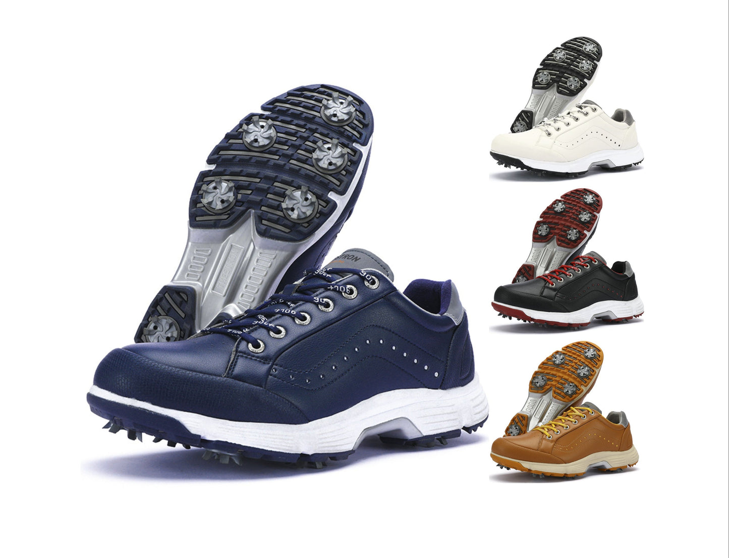 Thestron 716 Men's Big Size Spiked Golf Shoes | Size 39-49 (UK 6-14) | All-Terrain Performance Footwear | 716