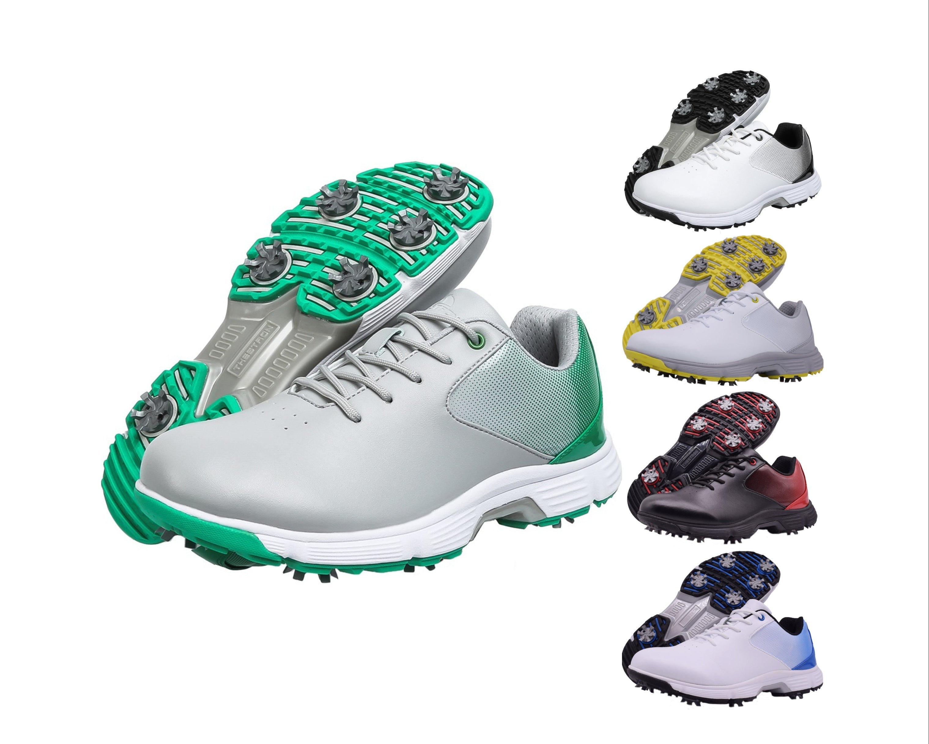 Thestron Waterproof Golf Shoes | Big Size Spiked Training Shoes | All-Weather Performance & Casual Footwear | T616