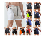 3/4-Laufshorts für Herren – schnelltrocknende, rutschfeste, doppellagige Gym- und Marathon-Shorts | DK22001&amp;WDK22001 