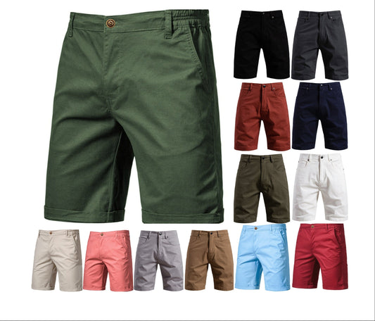 Herren Slim-Fit 5-Inch Cargo Shorts – Lässige Sommershorts aus Baumwolle (Übergrößen) | ST019 