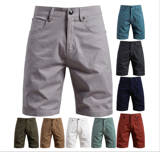 Herren Baumwolle Casual Cargo Shorts Sommer Slim Fit 5-Zoll Straight-Leg Short | ST010 