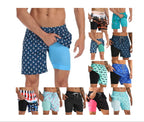 Sommer-Strandshorts mit 3D-Druck für Herren, doppellagig, schnelltrocknend, atmungsaktiv, auffällige Designs | SCDK-QK 