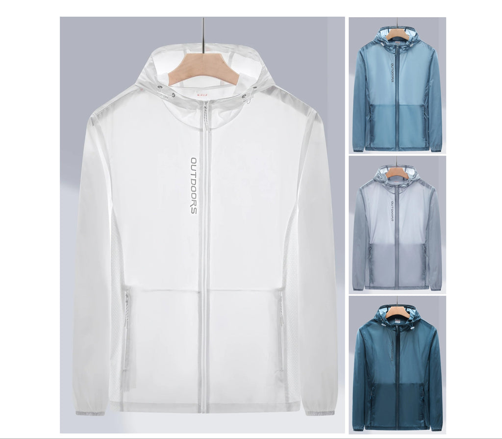 Herren-Sonnenkapuzenpullover mit LSF 50+ – Leichter Reißverschluss mit Taschen | Feuchtigkeitsableitend und atmungsaktiv | 2208