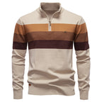 Herren Strickpullover mit Stehkragen und halbem Reißverschluss – Slim Fit Pullover für Herbst &amp; Winter | Y245 