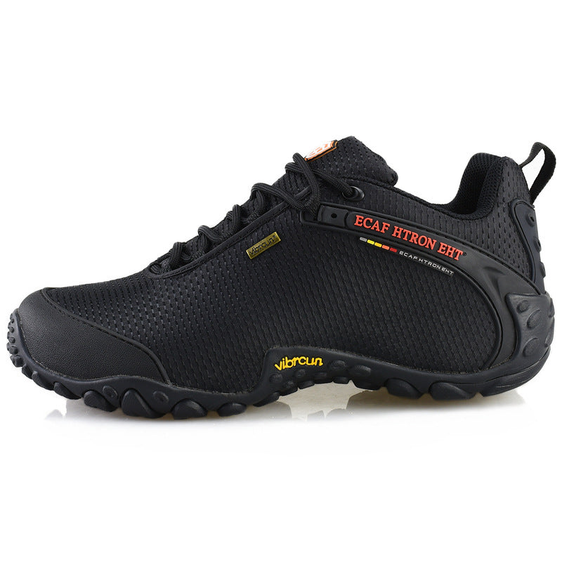 ECAF HTRON Men Water-Resistant Hiking Shoes Breathable Trainers Trail Runners Lightweight Outdoor Trekking Sneakers
