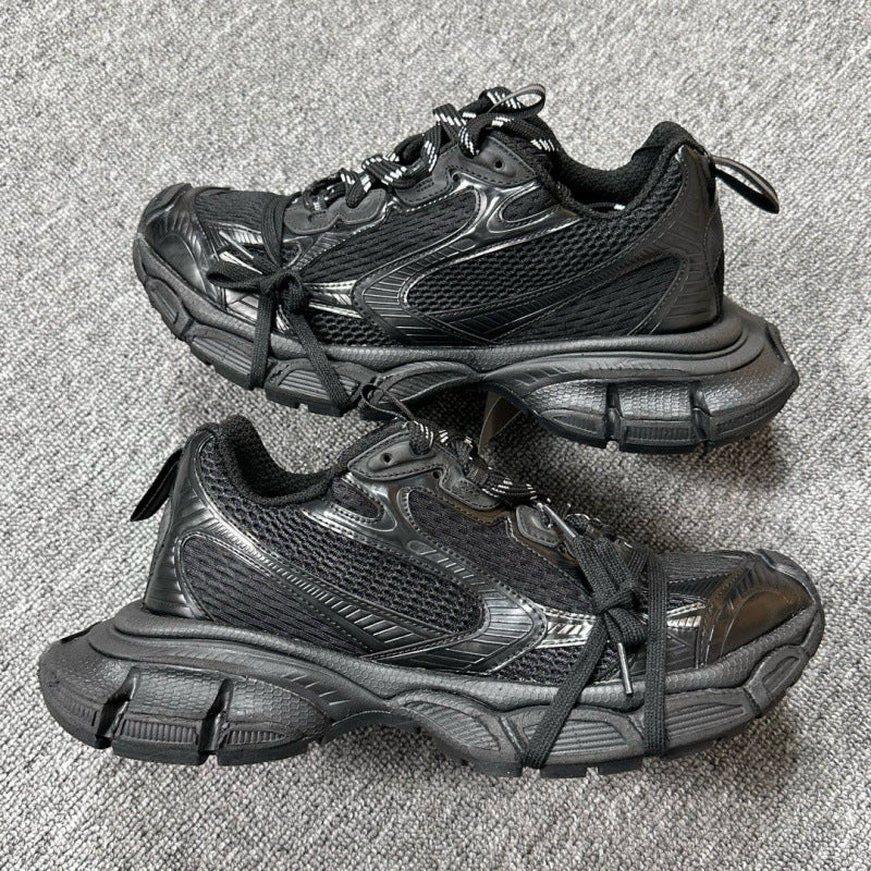 Unisex Paris 3XL Thick-Soled Dad Sneakers Retro Running Shoes Height-Increasing Casual Lace-Up Trainers