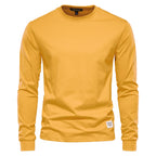 Herren Oversize Langarm T-Shirt – Lässiges Streetwear Baumwoll-Rundhals-Oberteil für den Alltagsstil | AX601 