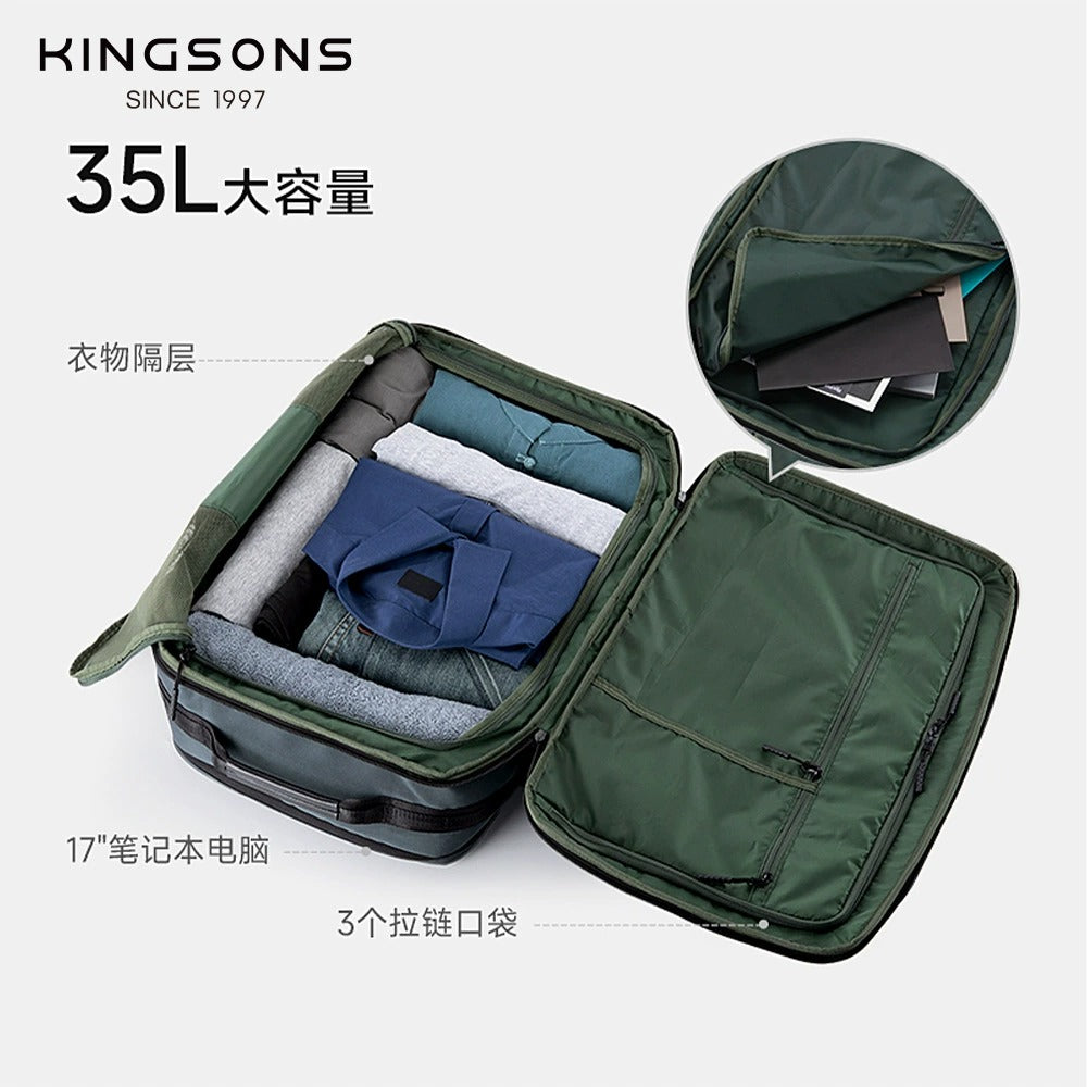 Kingsons Reiserucksack – Erweiterbare 35L/45L Laptop- &amp; USB-Ladetasche | 3264 
