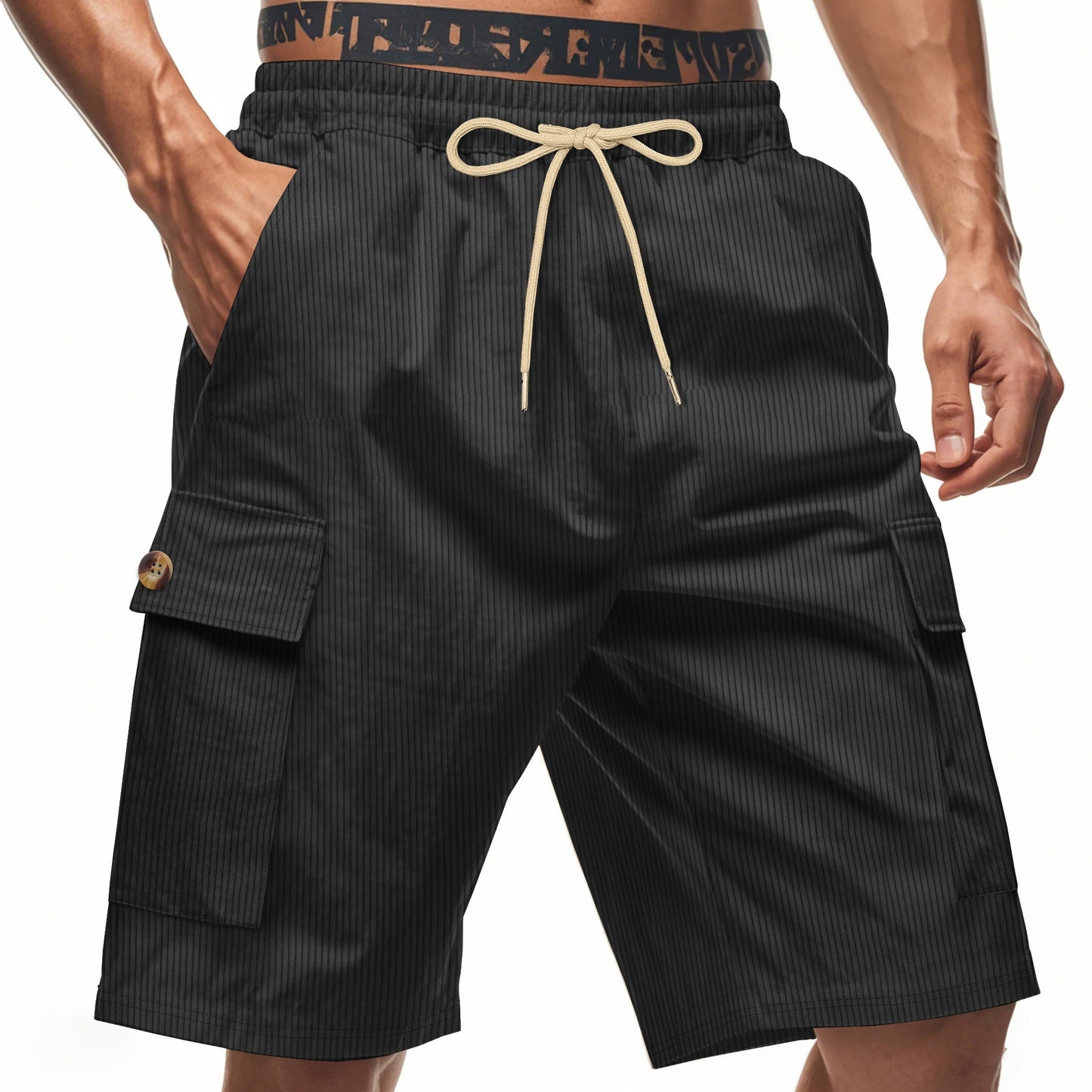Herren-Cargo-Shorts mit Cord-Textur – Sommer-Utility-Shorts mit entspannter Passform | CFT-1 