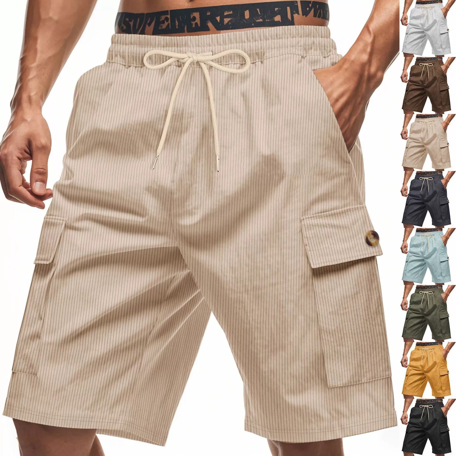 Herren-Cargo-Shorts mit Cord-Textur – Sommer-Utility-Shorts mit entspannter Passform | CFT-1 