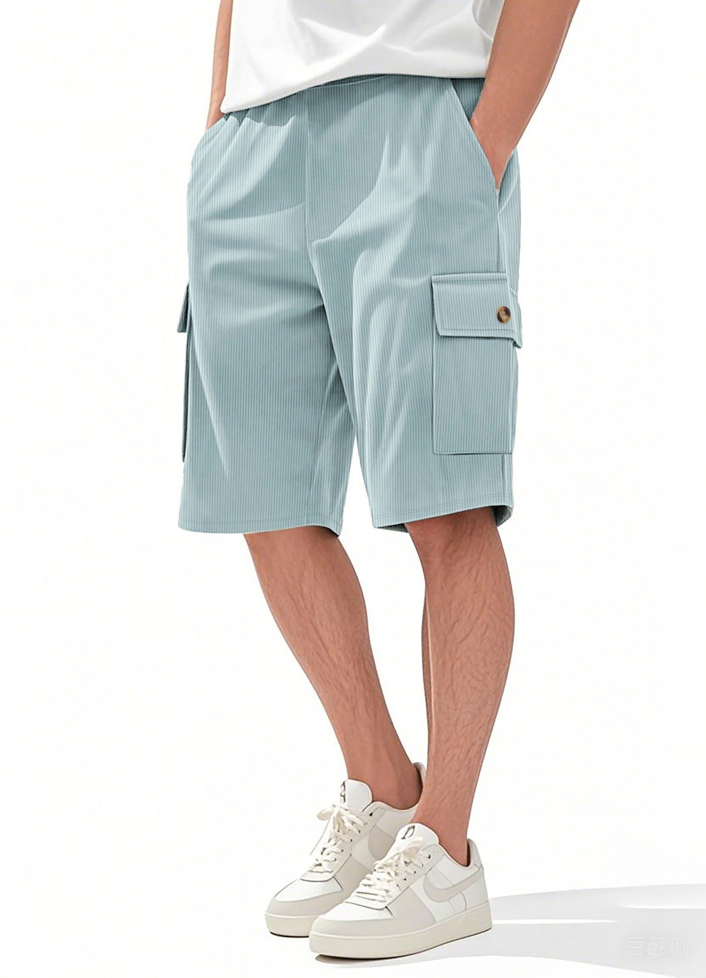 Herren-Cargo-Shorts mit Cord-Textur – Sommer-Utility-Shorts mit entspannter Passform | CFT-1 