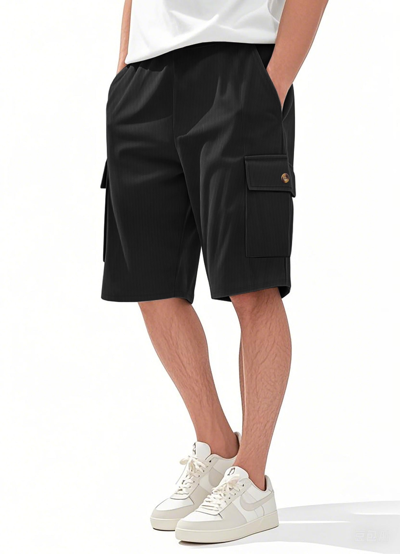 Herren-Cargo-Shorts mit Cord-Textur – Sommer-Utility-Shorts mit entspannter Passform | CFT-1 