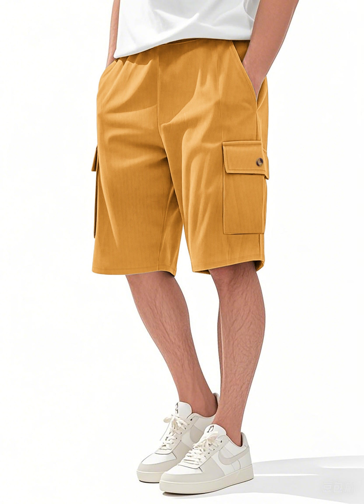 Herren-Cargo-Shorts mit Cord-Textur – Sommer-Utility-Shorts mit entspannter Passform | CFT-1 