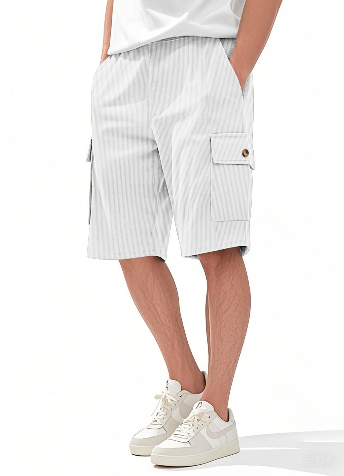 Herren-Cargo-Shorts mit Cord-Textur – Sommer-Utility-Shorts mit entspannter Passform | CFT-1 