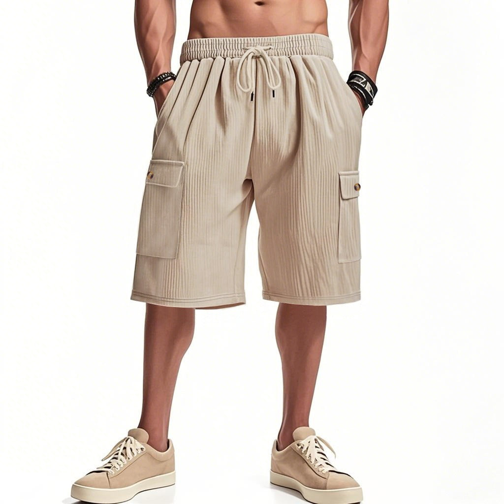 Herren-Cargo-Shorts mit Cord-Textur – Sommer-Utility-Shorts mit entspannter Passform | CFT-1 