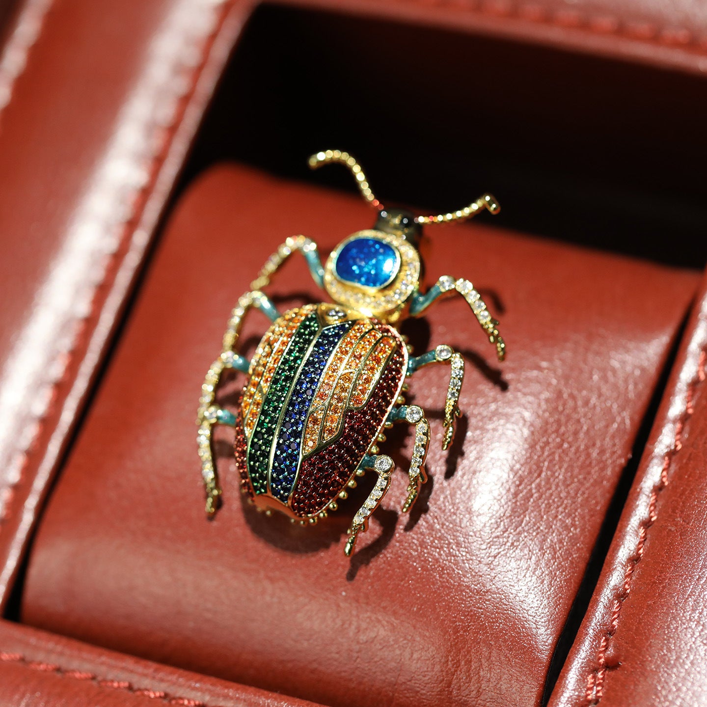 Feizi Original Designer Beetle Brooch Vintage Insect Lapel Pin for Suit & Coat | Metal Animal Corsage