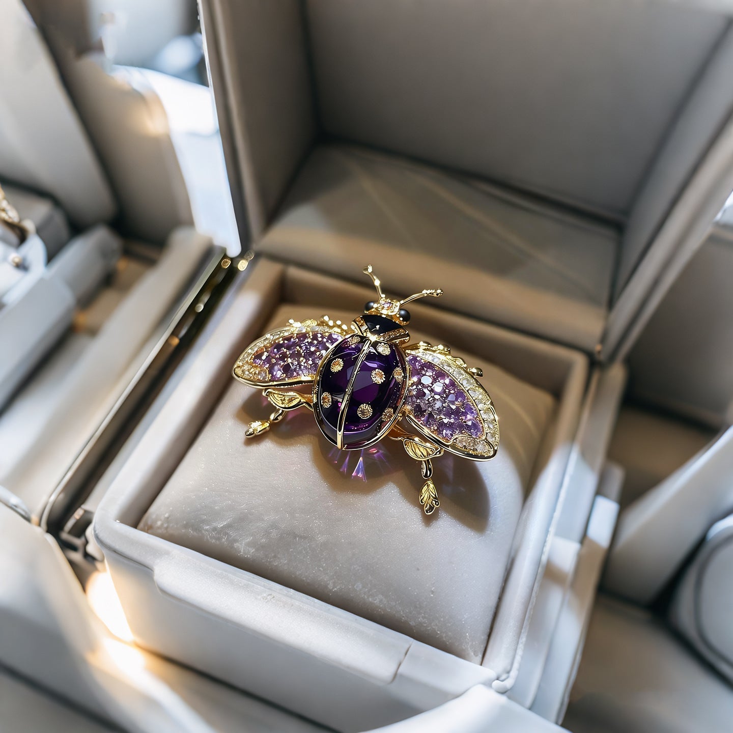 Feizi Original Designer Beetle Brooch Vintage Insect Lapel Pin for Suit & Coat | Metal Animal Corsage