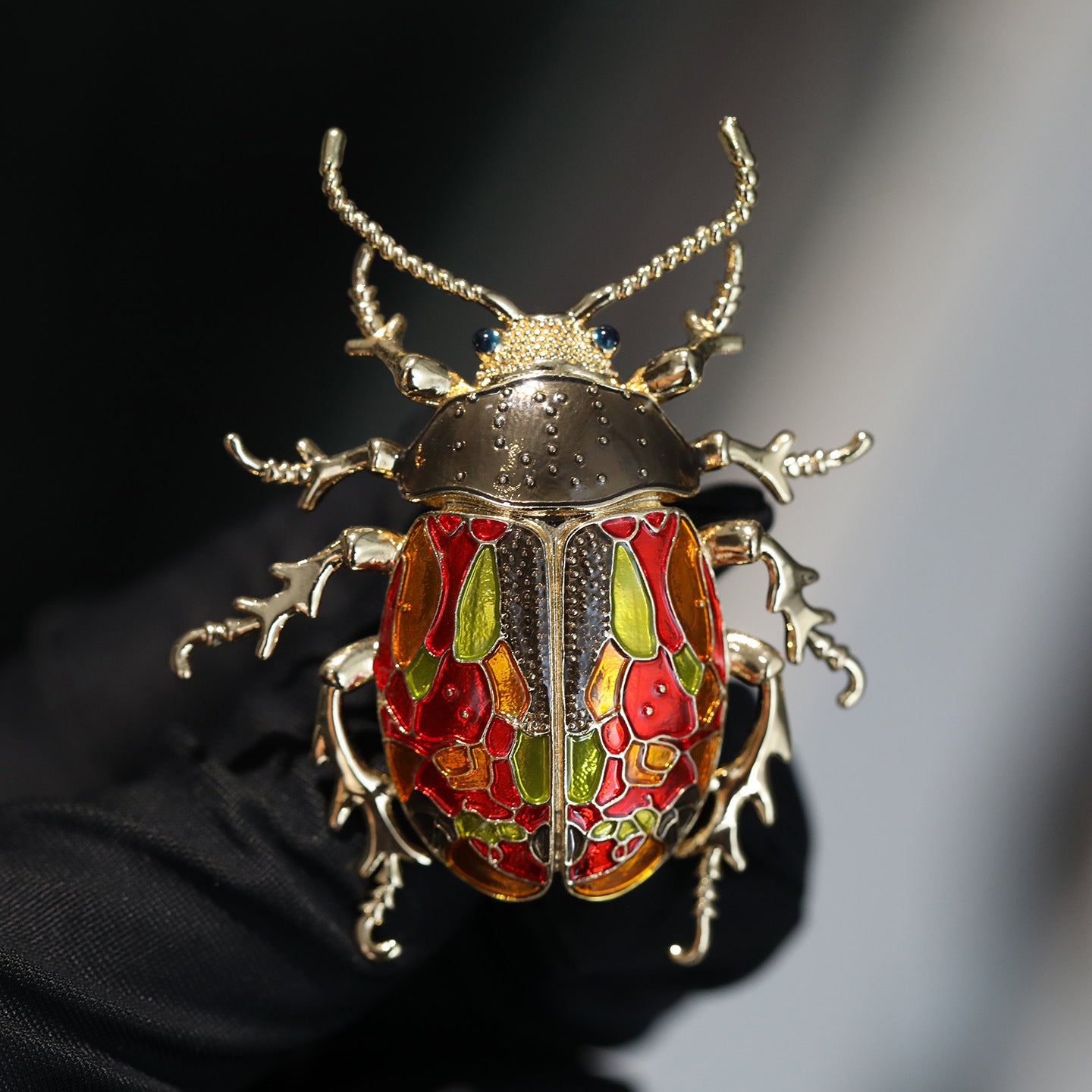 Feizi Original Designer Beetle Brooch Vintage Insect Lapel Pin for Suit & Coat | Metal Animal Corsage