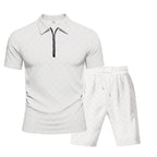 Trendiges Herren-Poloshirt mit Schachbrettmuster und passenden Shorts, zweiteiliges Sommer-Outfit-Set | CW-25