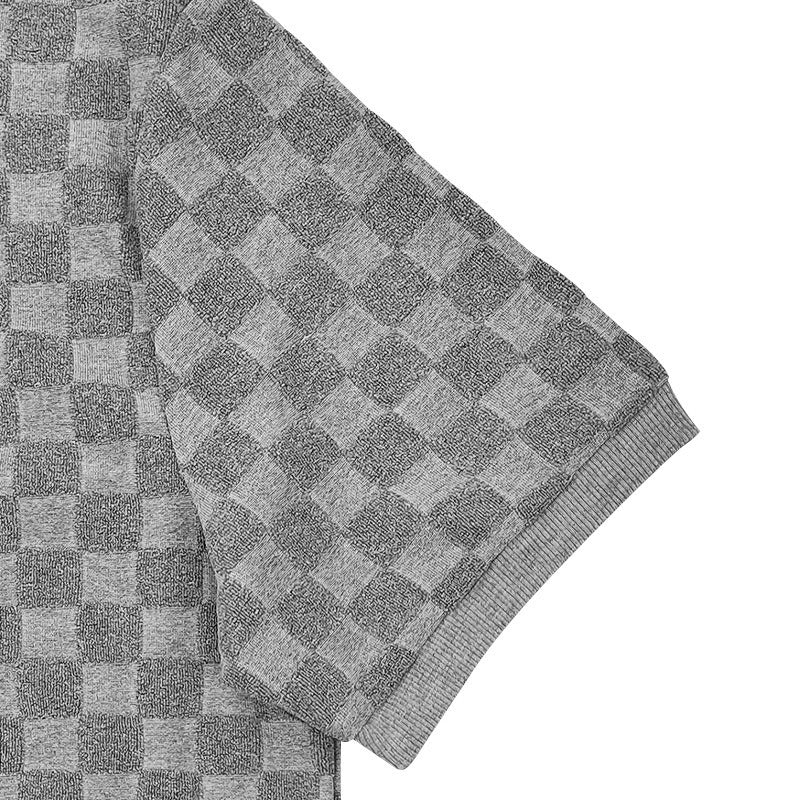 Trendiges Herren-Poloshirt mit Schachbrettmuster und passenden Shorts, zweiteiliges Sommer-Outfit-Set | CW-25