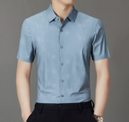 Herren Sommer Jacquard Strickcardigan – Leichtes &amp; Atmungsaktives Kurzarmshirt | 2568 