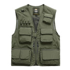 Herren Multi Taschen Cargo Weste Angeln Pullover Für Klettern Camping Wandern Sommer Weste Top 