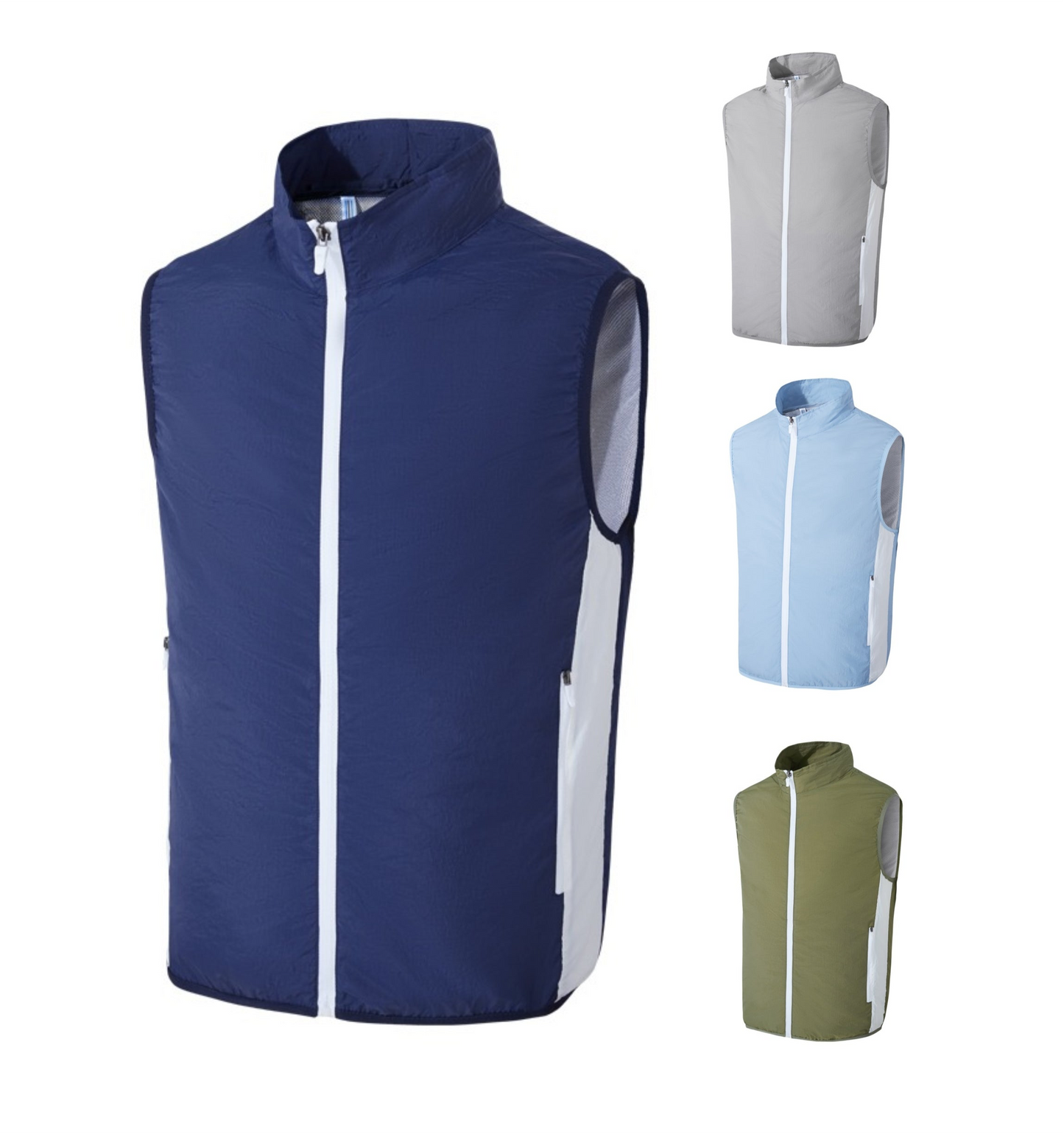 Gilet de refroidissement sans manches pour ventilateur d'été, gilet de protection solaire d'extérieur avec climatisation | 5727 