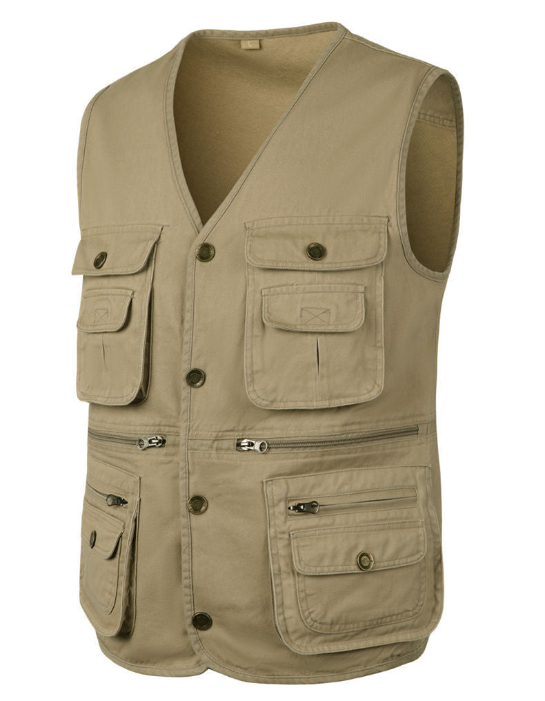 Herren Outdoor Multi-Pocket Angelweste Ärmellose Atmungsaktive Jacke | D210-N701 