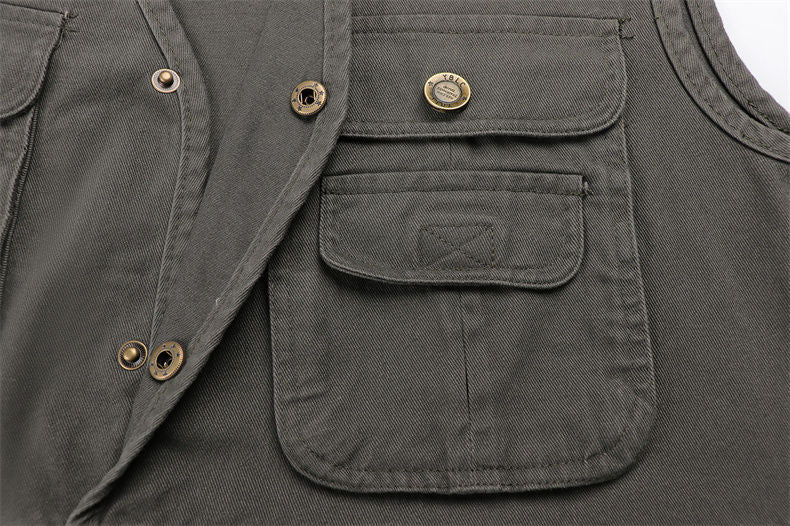 Herren Outdoor Multi-Pocket Angelweste Ärmellose Atmungsaktive Jacke | D210-N701 