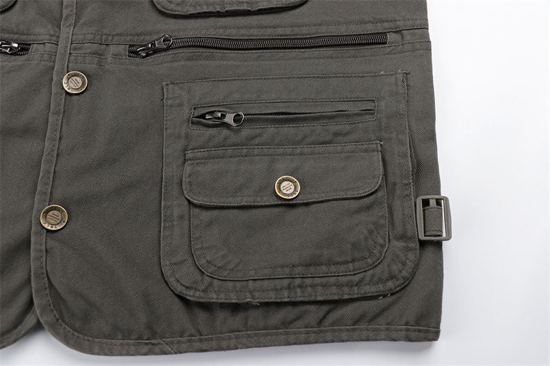 Herren Outdoor Multi-Pocket Angelweste Ärmellose Atmungsaktive Jacke | D210-N701 