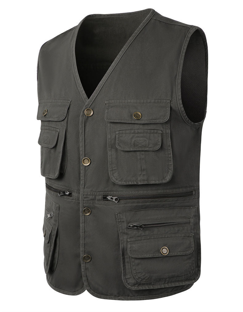 Herren Outdoor Multi-Pocket Angelweste Ärmellose Atmungsaktive Jacke | D210-N701 