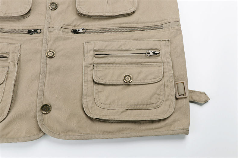 Herren Outdoor Multi-Pocket Angelweste Ärmellose Atmungsaktive Jacke | D210-N701 