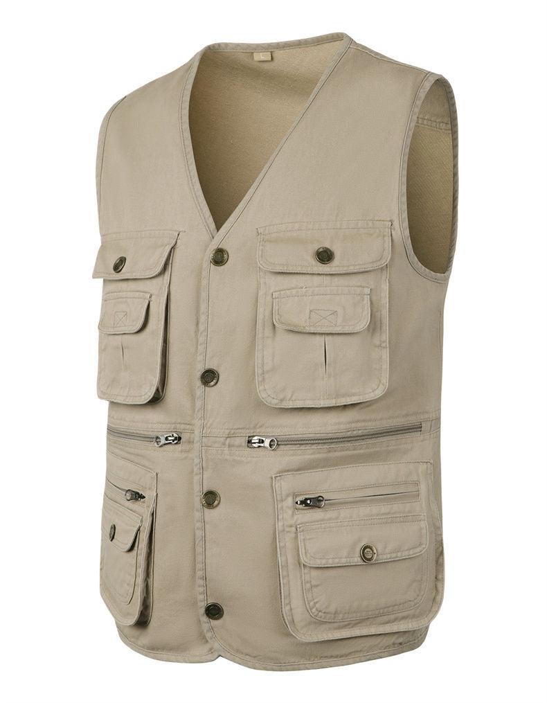 Herren Outdoor Multi-Pocket Angelweste Ärmellose Atmungsaktive Jacke | D210-N701 
