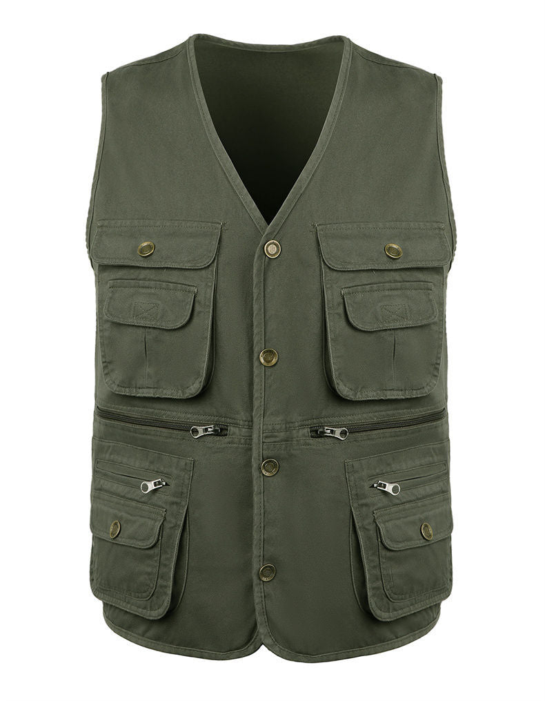 Herren Outdoor Multi-Pocket Angelweste Ärmellose Atmungsaktive Jacke | D210-N701 
