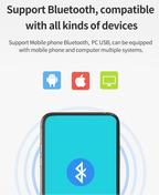 Thermo-Etikettendrucker, kabelloser Versandetikettendrucker, Royal Mail, UPS, DHL, Evri usw., mobiler Etikettendrucker, USB- und Bluetooth-Support-Drucker 