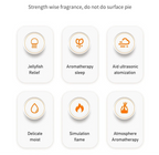 Lava Cracked Volcano Diffusor für ätherische Öle, Quallenspray, Simulation von Feuer und Flammeneffekt, Luftbefeuchter, Heimdiffusor | V21b pro 