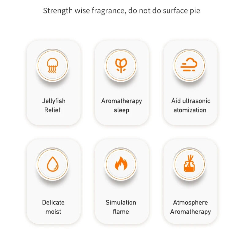 Diffuseur d'huiles essentielles de volcan fissuré de lave, simulation de jet de méduse, effet de flamme de feu, humidificateur d'air, diffuseur domestique | V21b pro 