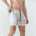 3/4-Laufshorts für Herren – schnelltrocknende, rutschfeste, doppellagige Gym- und Marathon-Shorts | DK22001&amp;WDK22001 