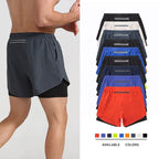 3/4-Laufshorts für Herren – schnelltrocknende, rutschfeste, doppellagige Gym- und Marathon-Shorts | DK22001&amp;WDK22001 