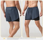 3/4-Laufshorts für Herren – schnelltrocknende, rutschfeste, doppellagige Gym- und Marathon-Shorts | DK22001&amp;WDK22001 