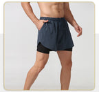 3/4-Laufshorts für Herren – schnelltrocknende, rutschfeste, doppellagige Gym- und Marathon-Shorts | DK22001&amp;WDK22001 