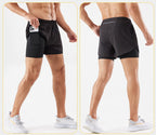 3/4-Laufshorts für Herren – schnelltrocknende, rutschfeste, doppellagige Gym- und Marathon-Shorts | DK22001&amp;WDK22001 