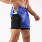 3/4-Laufshorts für Herren – schnelltrocknende, rutschfeste, doppellagige Gym- und Marathon-Shorts | DK22001&amp;WDK22001 